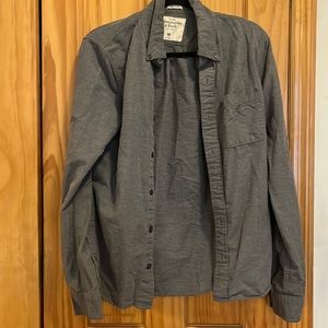 American Eagle grey button down